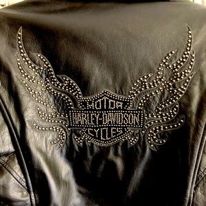 Authentic Ladies Harley Davidson leather jacket L